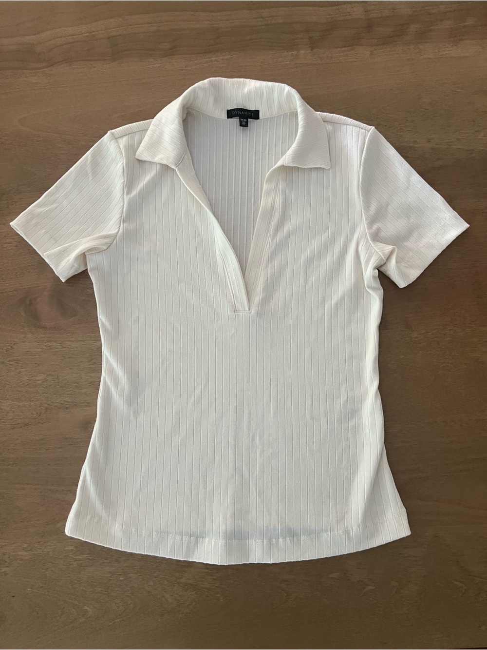 Dynamite deep-v ribbed top